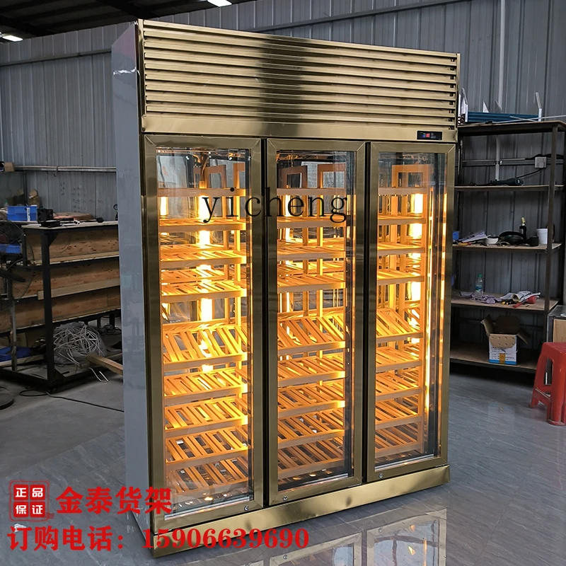 TQH vitrina de vino de temperatura constante de acero inoxidable vitrina simple moderna vitrina de vino de acero inoxidable villa constante