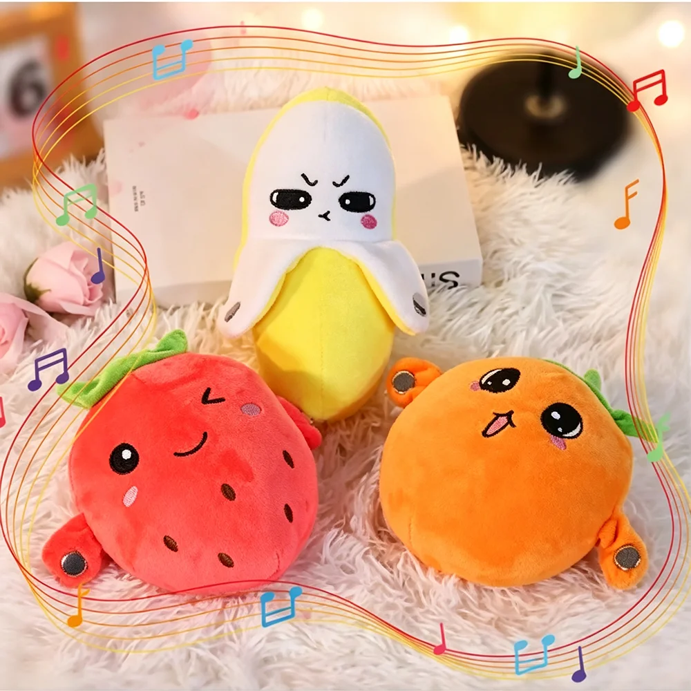 Creative Peculiar Music Rhythm Parent-child Interactive Plush Doll Banana Fruit Induction Cultivate Music Perception New Gifts
