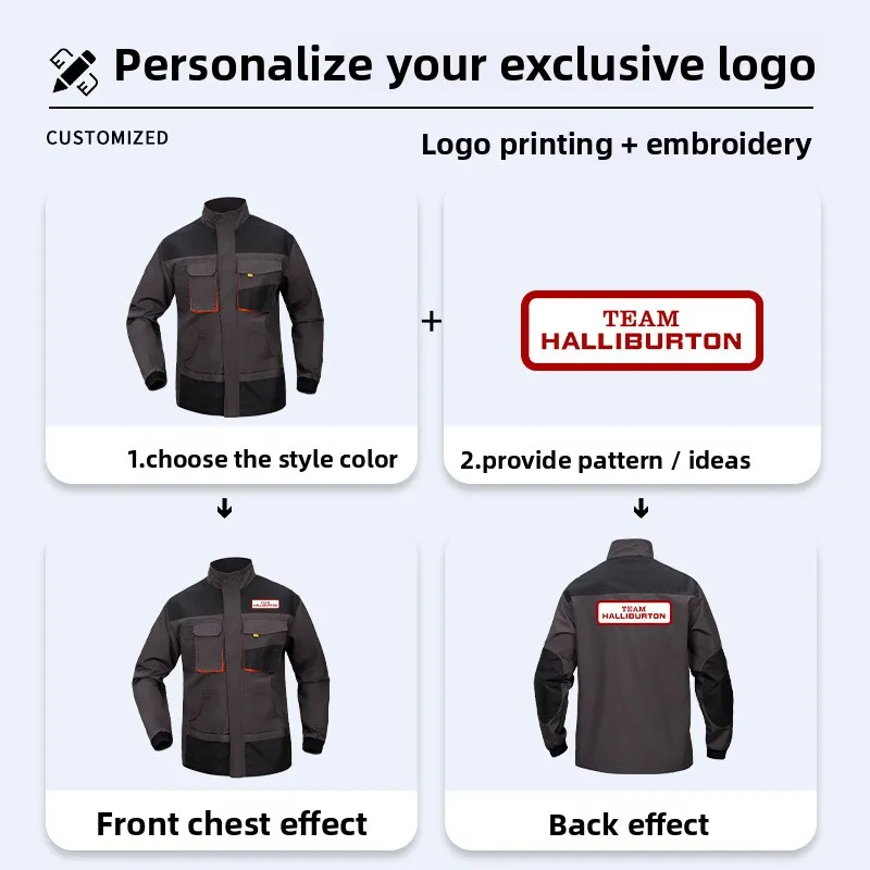 New Three-dimensional Large Pockets Multi-pocket Coveralls Jacket Large Pockets Workwear Tops Labor Insurance Clothing Overalls