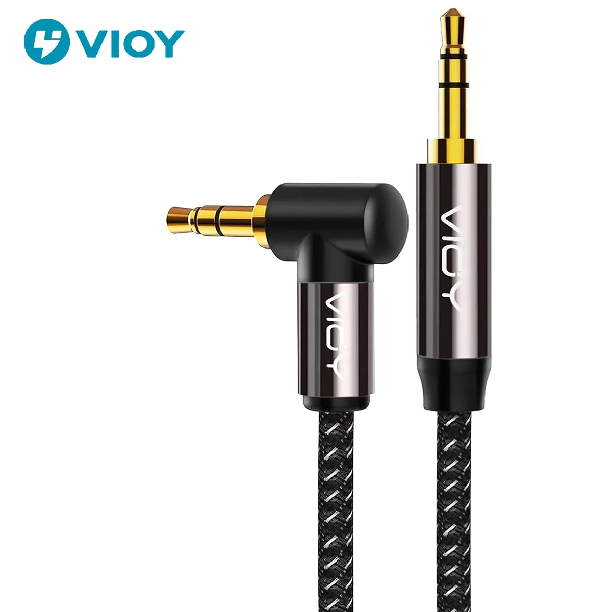 3.5mm Aux Cable 90 Degree Right Angle Jack 3.5mm Male To Male Stereo Audio Cord for IPhone Headphone MP3 Laptop Speaker Etc