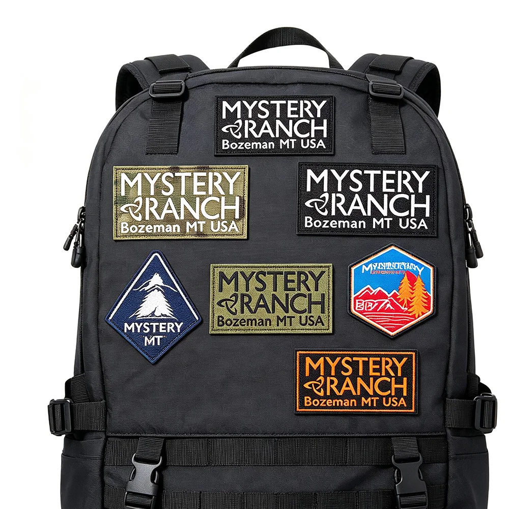 Outdoor Bag Accessories, Triangular Badges, Mysterious Farm Woven Labels, Morale Jackets,Backpacks DIY hook loop Patch