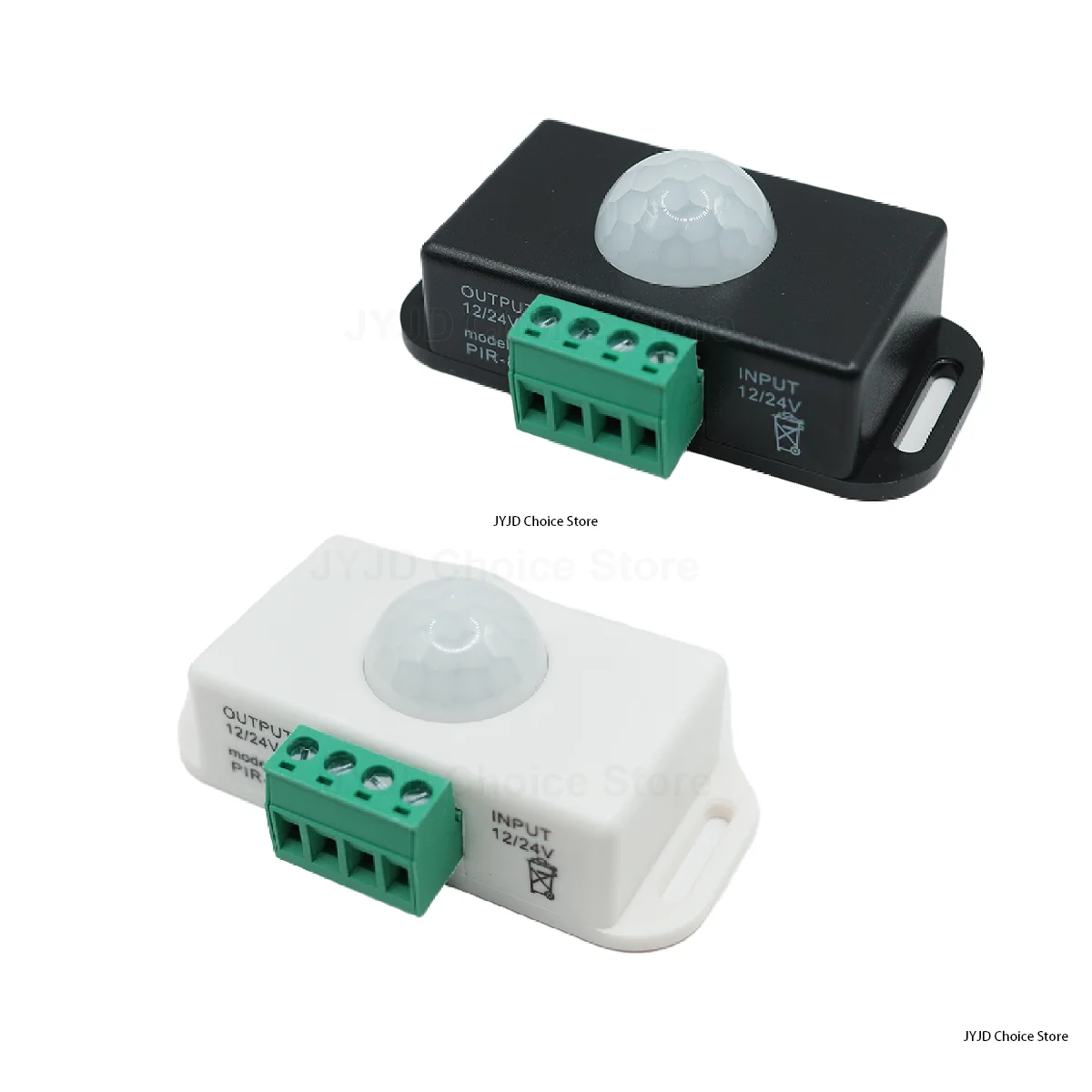 Dc 12v-24v 8a pir sensor de movimento interruptor automático ajustável sensor de movimento infravermelho pir para luz led