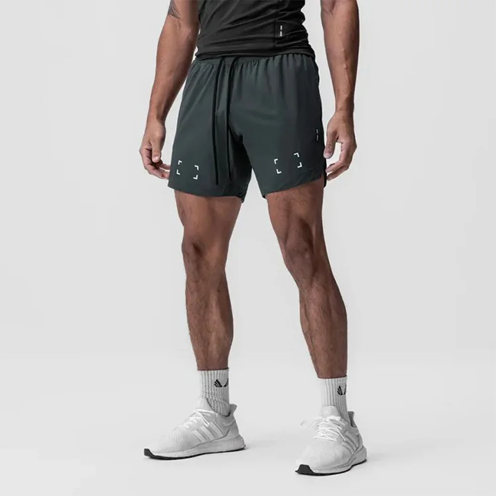 Mens Shorts Zipper Pocket Jogging Sports Shorts Cool Breathable Comfortable Gym Fitness Casual Basketball Shorts Menswear 2024