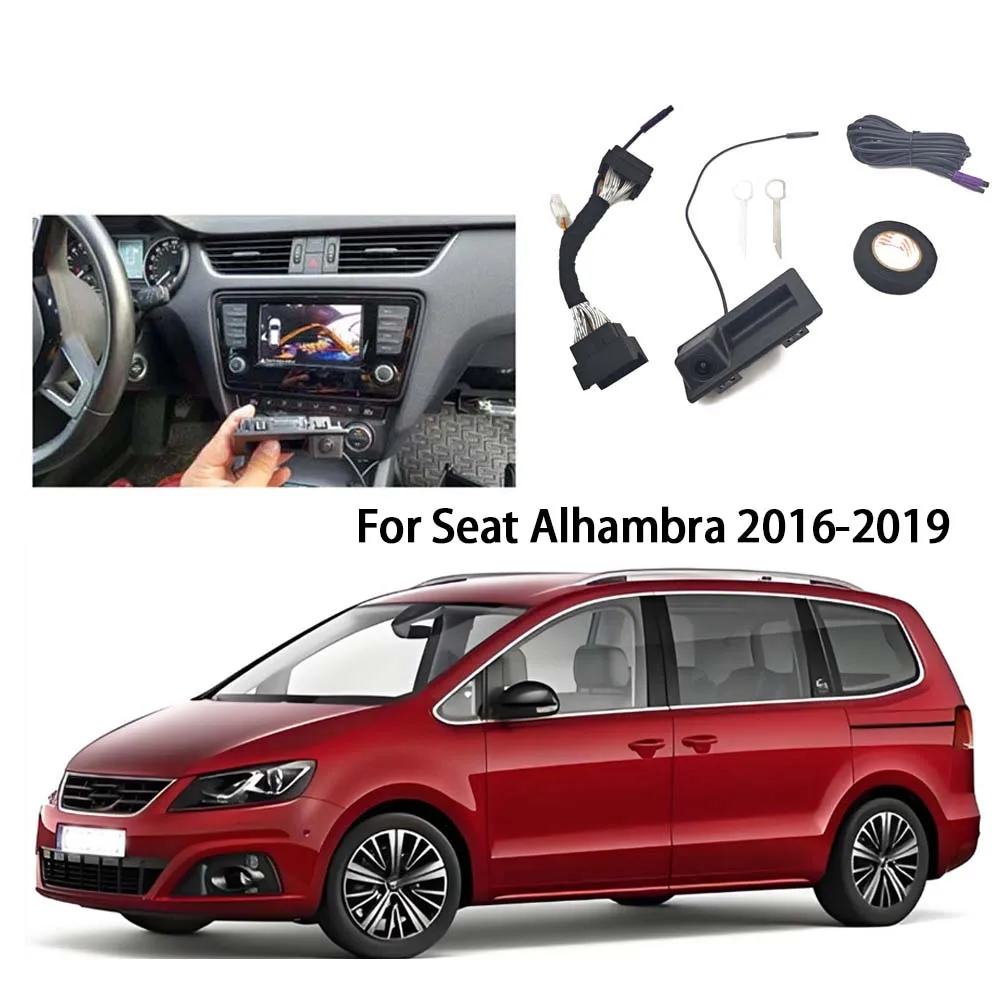 

Камера заднего вида с динамической траекторией Canbus для Seat Alhambra 2016 ~ 2019 MIB STD2 MQB, блок