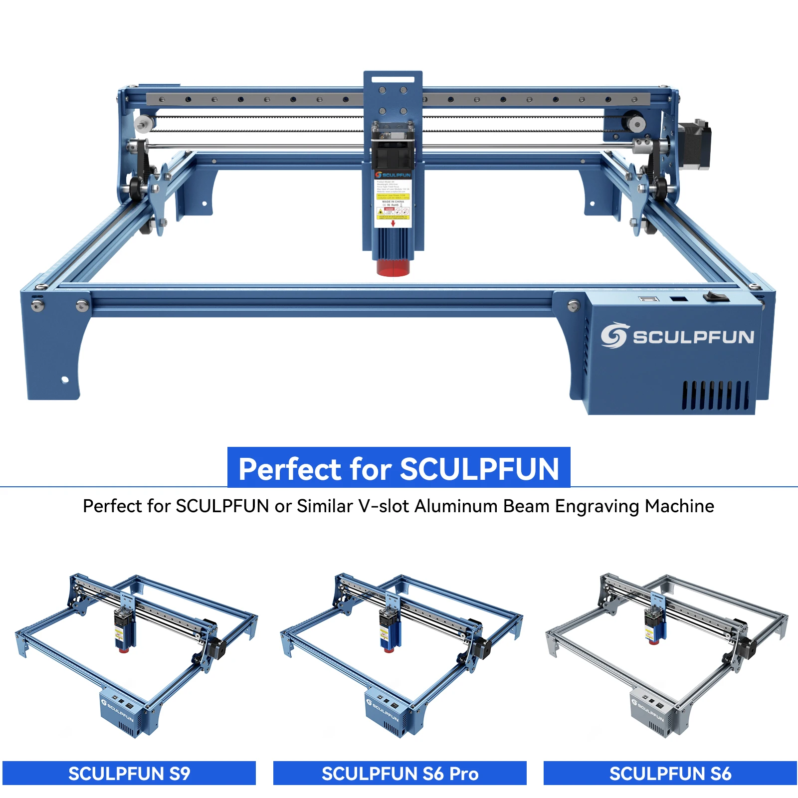 SCULPFUN X-axis Linear Guide Upgrade Kit for S9/S6PRO/S6 laser engraving High Precision Industrial Grade Direct Installation