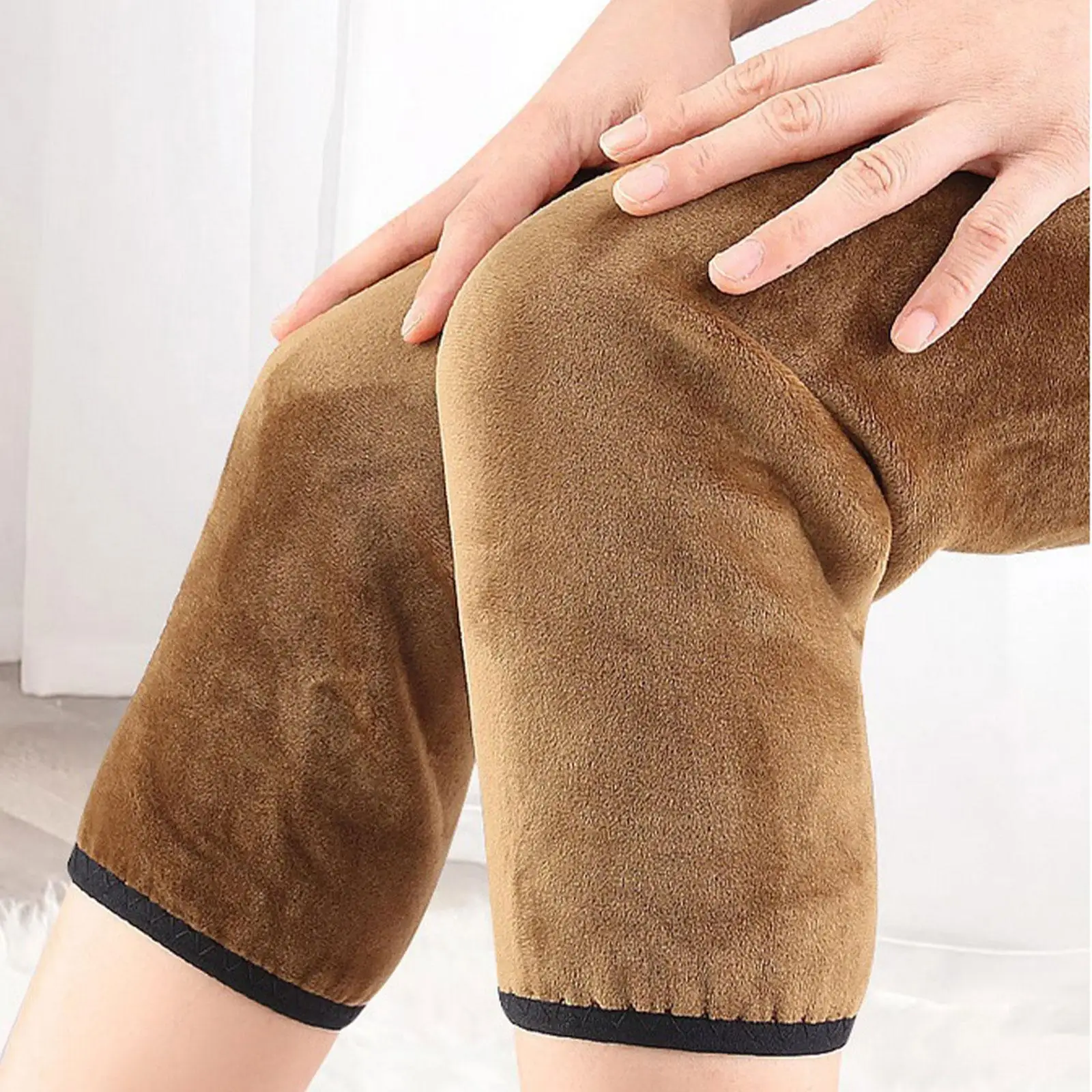 Winter Knee Warmers for Women Men Thermal Fleece Lined Knee Brace Leg Warmers Windproof Cold Weather Sports