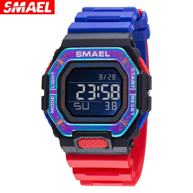 

SMAEL 8059 Men's Digital Watch Fashion Trends Rectangle Waterproof Luminous Outdoors Chronograph Watches for Male reloj hombre