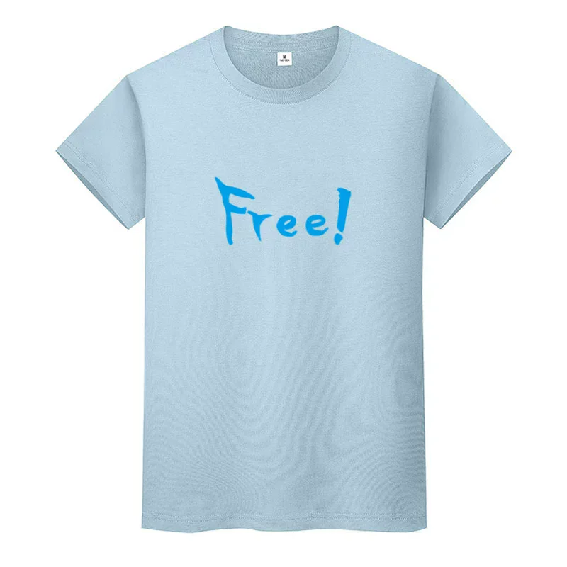 New Anime Rin Matsuoka Nanase Haruka t-shirt Cospaly Costume Cotton Men  Free T Shirt Short sleeve tee