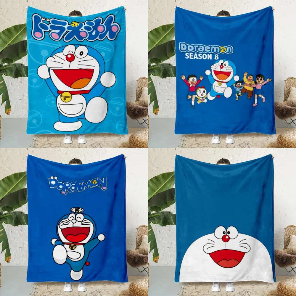 Cute Cartoon D-D-Doraemons Printed Blanket Picnic Blankets Warm Blanket Soft and Comfortable Blanket Home Travel Birthday Gift