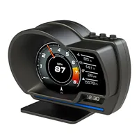 Car Head Up Display, OBDⅡ+GPS Smart Gauge High Definition Speedometer Car Diagnostic Tool OBD Fault Code Elimination