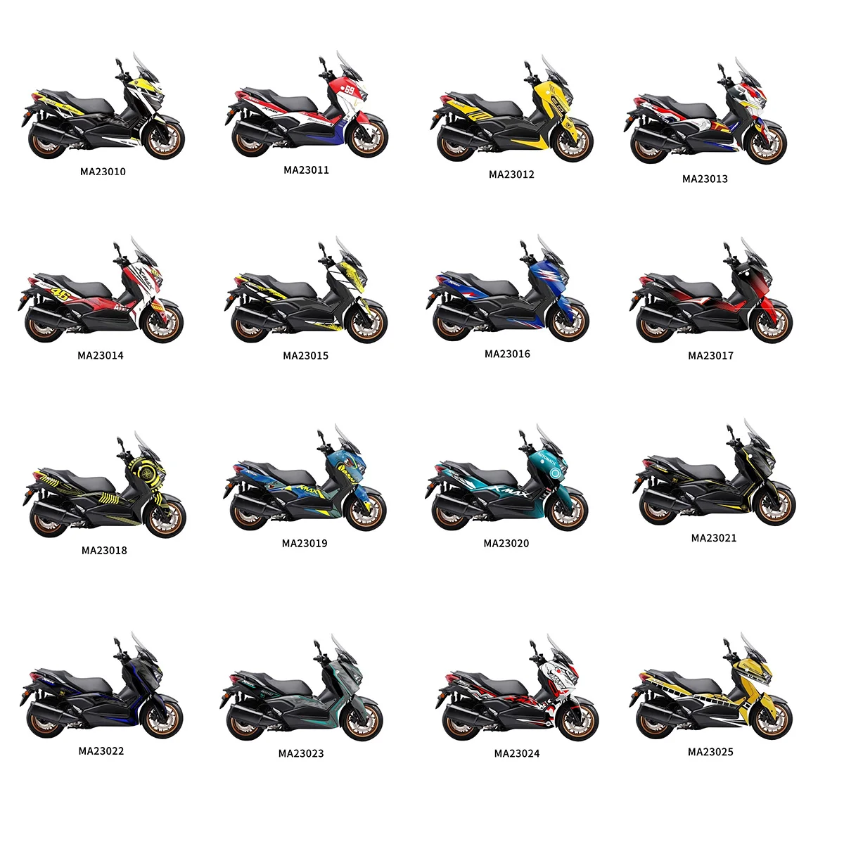 For XMAX300 XMAX 300 2023 2024 2025 2026 Body Fairing Decoration Sticker Motorcycle Sticker Tank Pad Protective waterproof Decal