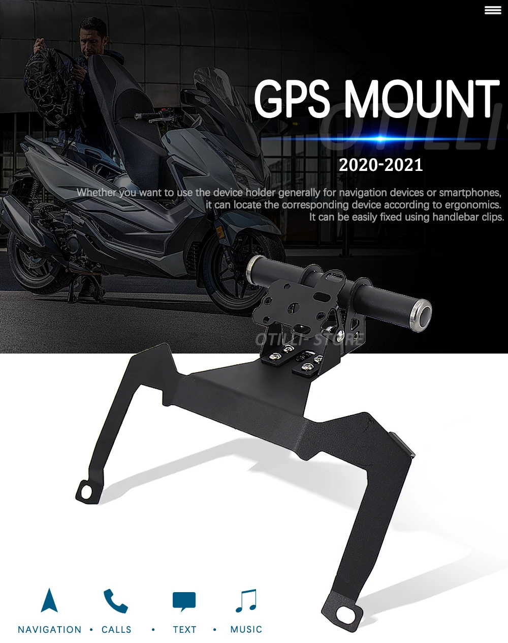 For Honda FOR Forza-350 FORZA 125 FOR Forza350 Motorcycle 2020 2021 2022 Front Phone Stand Holder GPS Navigaton Plate Bracket