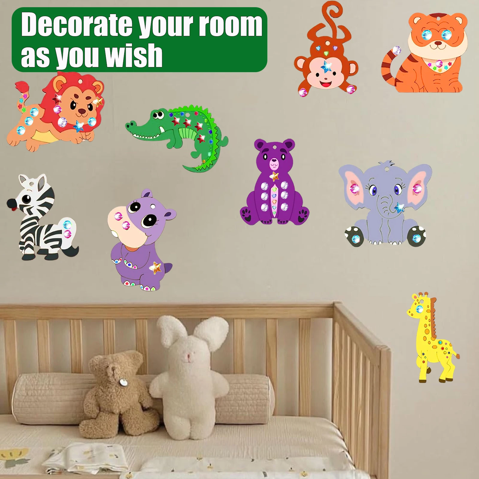 242 stuks dier houten ambachtset, 18 onvoltooide dieren houten hangers, verjaardagsambachten, schilderij houten hangers, houten ambachten