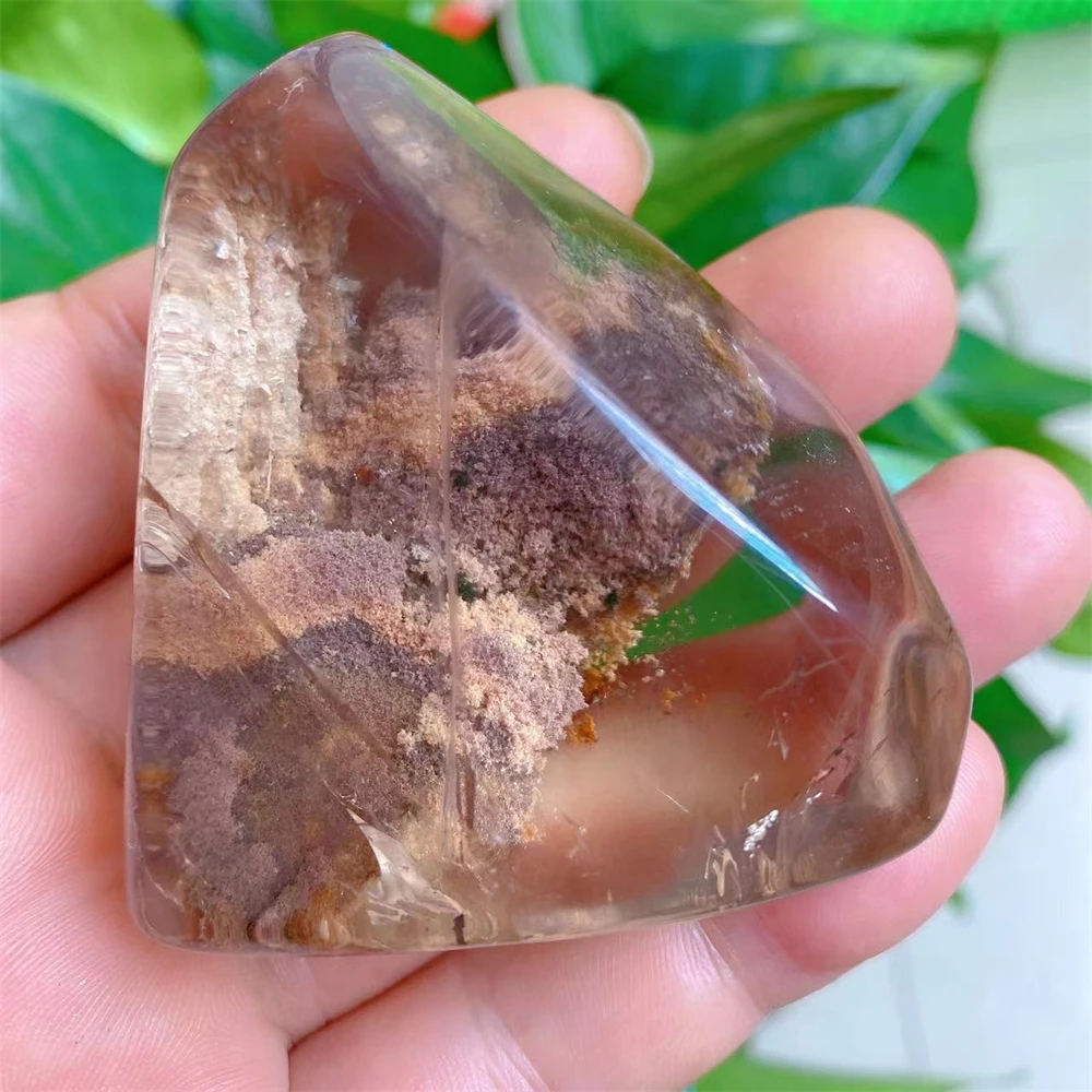 Garden Crystal Palm Free Form Stone  Quartz Natural Mineral Gemstones Minerals Spiritual Ornaments Decoration
