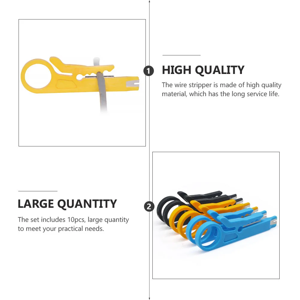 10 قطعة أداة تعرية الأسلاك متعددة الوظائف تصميم عقلاني بسيط مواد عالية الجودة أداة تعرية الأسلاك كهربائي أداة اليد