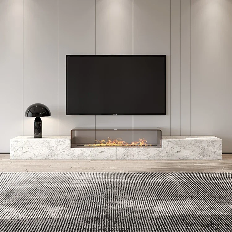 X Modern Living Room Furniture Marble Glass Top Rectangle Tv Stands Luxury Style Natural Marble TV Cabinet