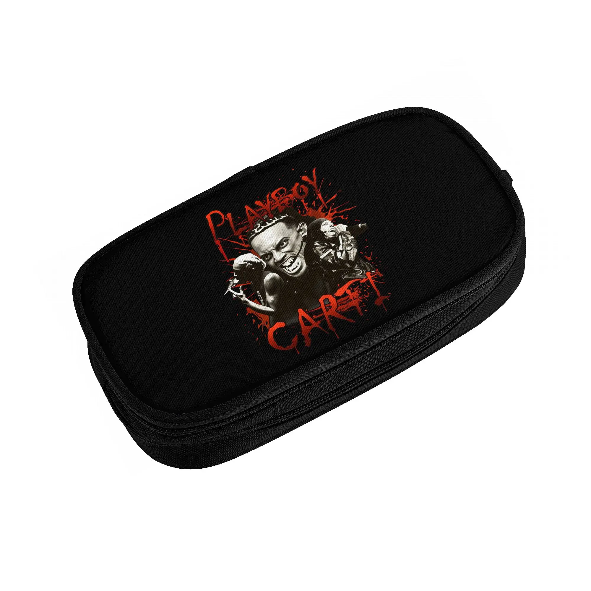 Rapper Singer Hip Hop Playboi Carti  Kawaii Pencil Case Girl Boy Large Capacity  Pencil Pouch School Supplies