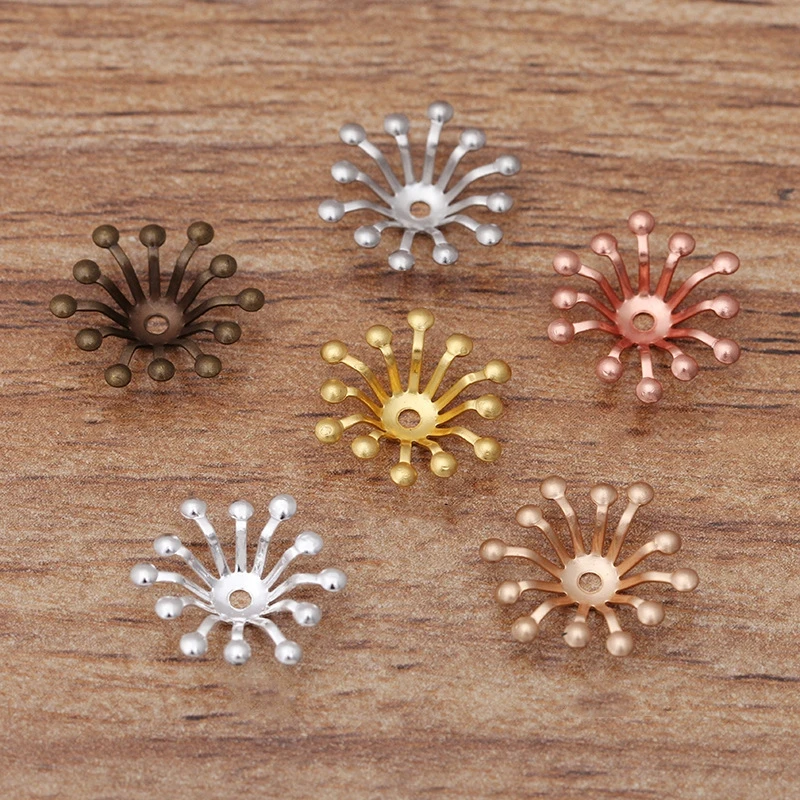 BoYuTe Wholesale Brass Flower Bead Caps Handmade Materials Diy Jewelry Accessories and Components