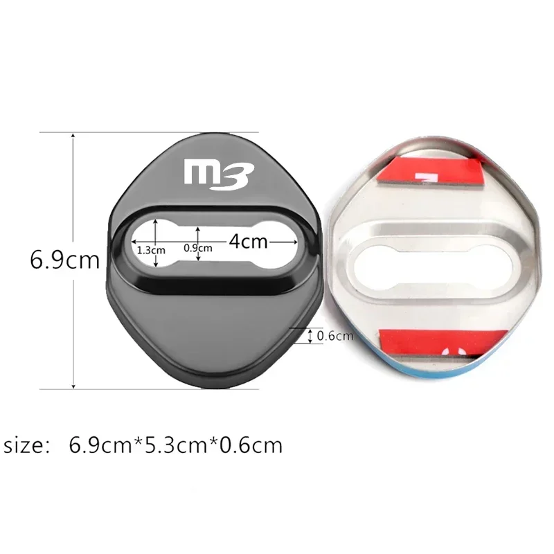 Car Styling Door Lock Protect Cover for Mazda 3 M3 Logo Buckle Anti-Collision Protective Covers Shock Absorbing Case Accessories
