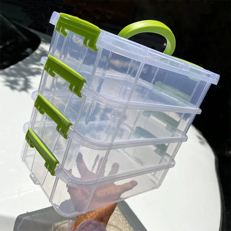 4 Layer Toy Storage Organizer Transparent Plastic Drawer Storage Box Building Blocks Container Kids Toys Shelf Stackable