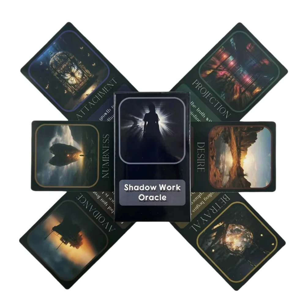 بطاقات Shadow Work Oracle A 33 English Visions Divination Edition Deck Borad Games Tarot