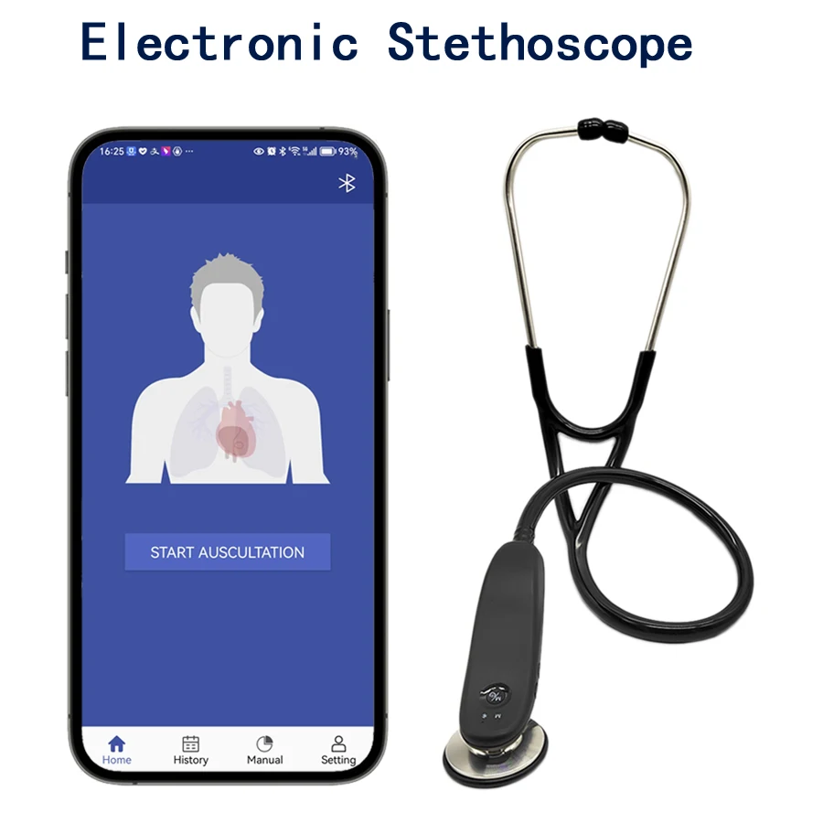 New Electronic Medical Bluetooth Digital Intelligent Stethoscope Doctor Nurse History Record Storage Multi-user estetoscópio