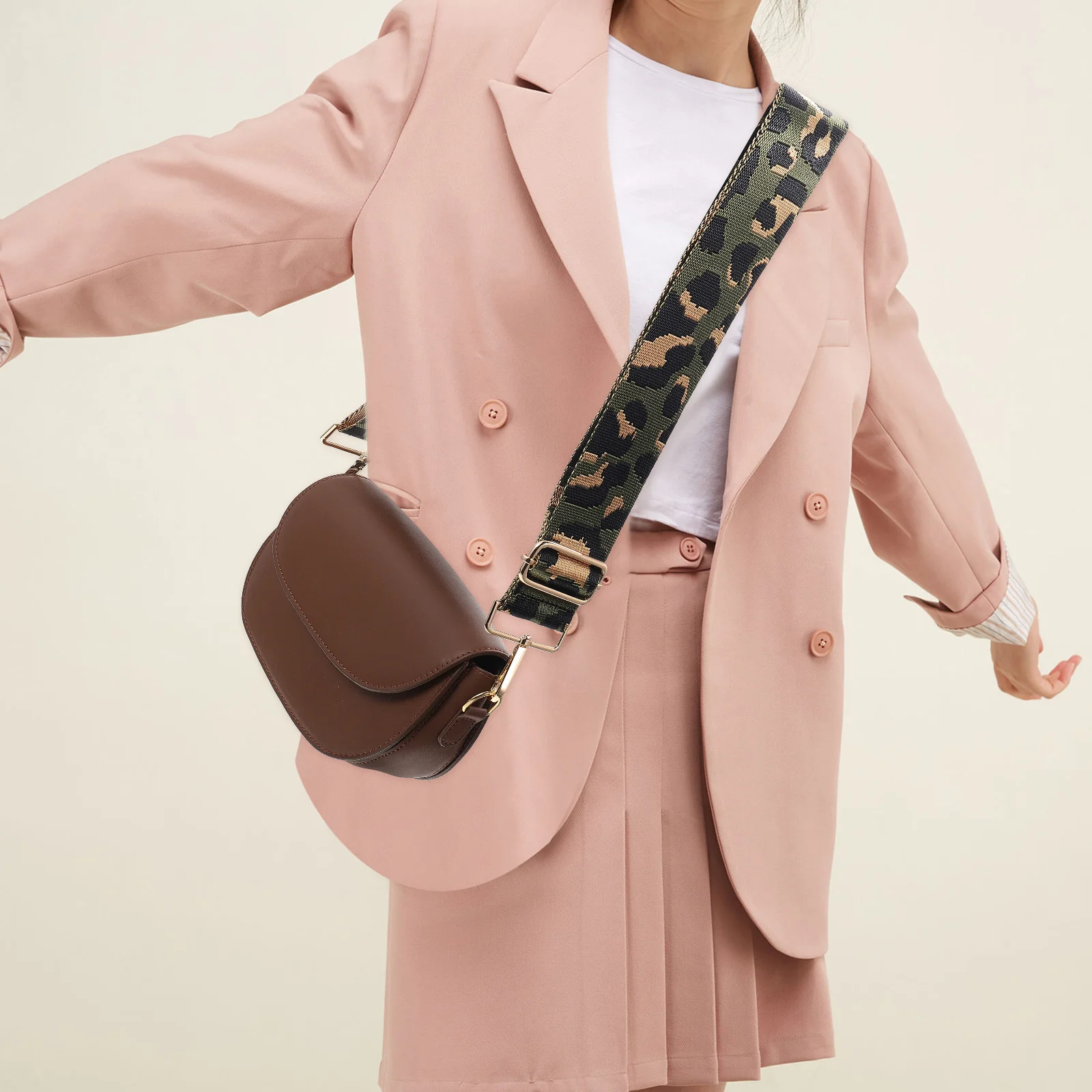 

Wide Leopard Prints Purse Strap Adjustable Bag Shoulder Strap Replacement for Handbag Bag Accessories Wide Straps for Bags