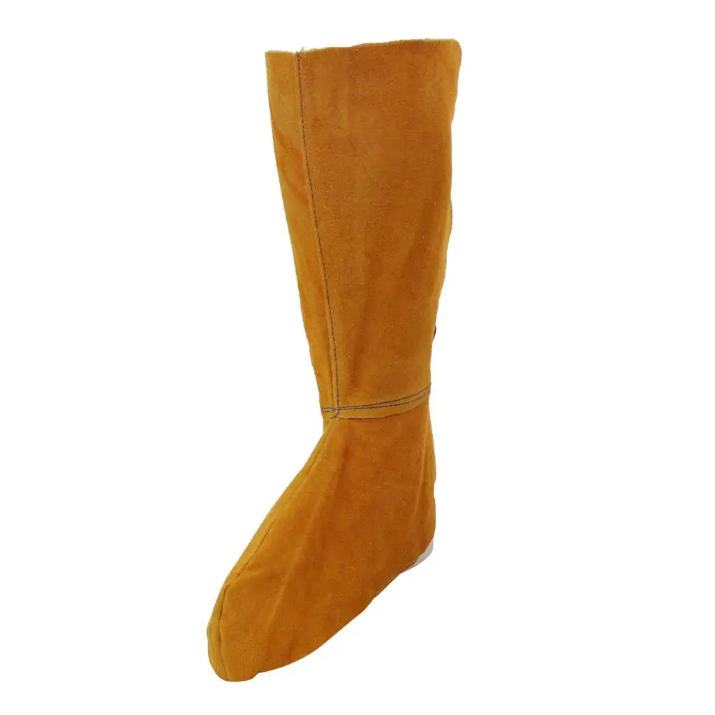 Welding Protective Shoe Spats Calf Shield Tear Resistant Leather Feet Cover for Work Safety Working Men