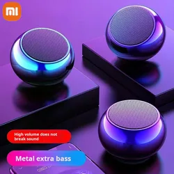 XIAOMI Taşınabilir Metal Bluetooth Kablosuz Mini Hoparlör Açık Bluetooth Yüksek Kaliteli Subwoofer Hoparlör Hoparlör Kutusu Ev