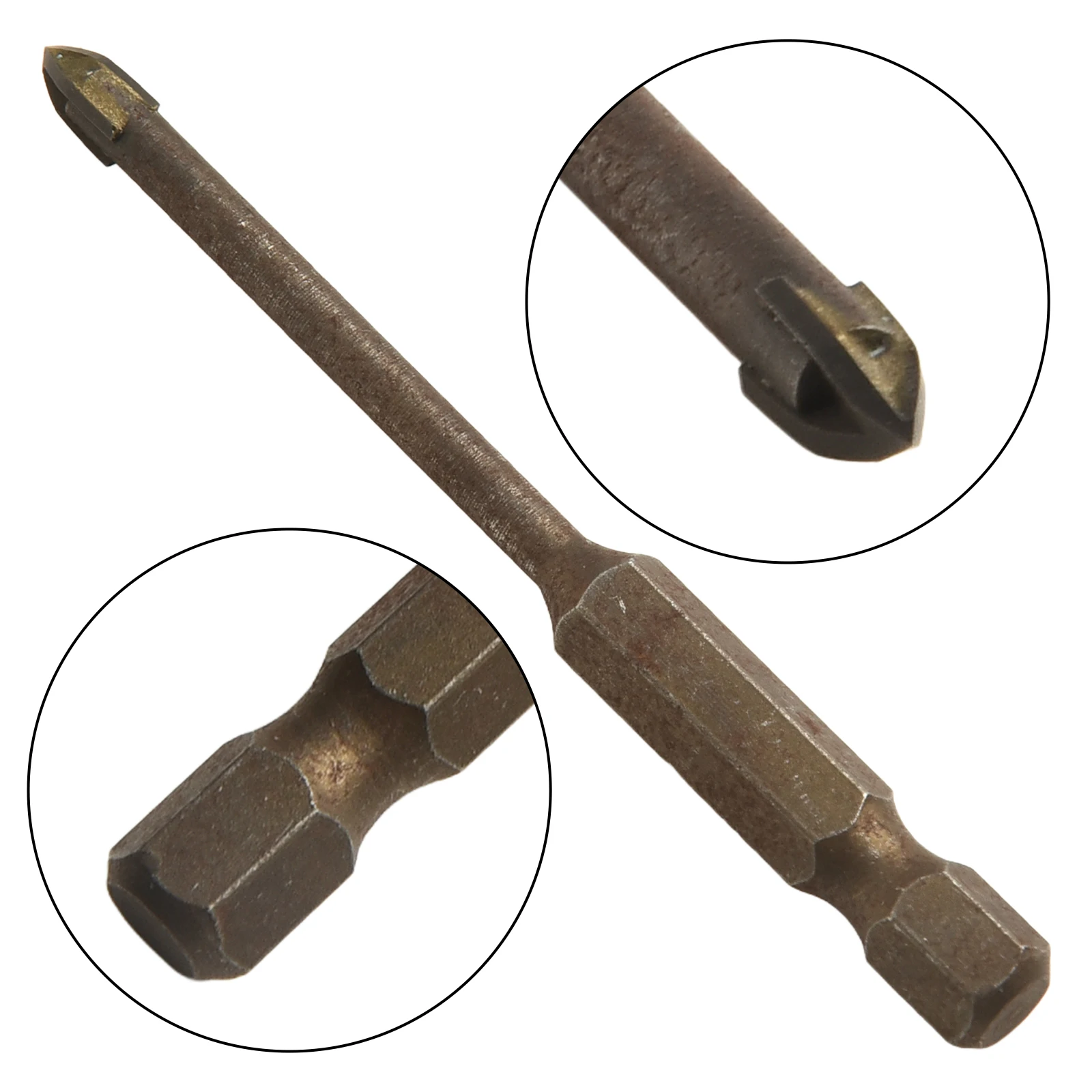 Burning Prevention Home Improvement Triangle Hole Opener Hex Tile Drill Four Blades High-quality Materials Coated Rust-proof