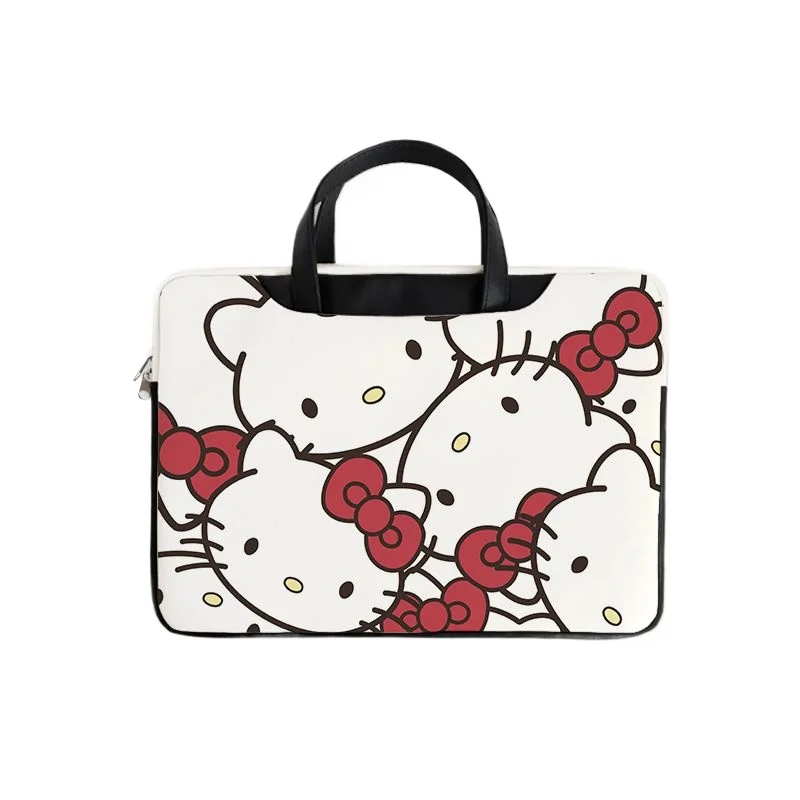 Sanrio Hello Kitty laptop bag Stitch cute large capacity tablet bag cartoon pu waterproof handbag laptop bag 13 14 15 16 inches