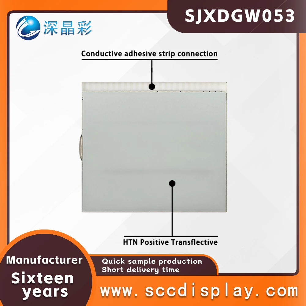 Source Factory Customizable SJXDGW053 HTN Positive small-sized segmented LCD display suitable for motorcycle instrument