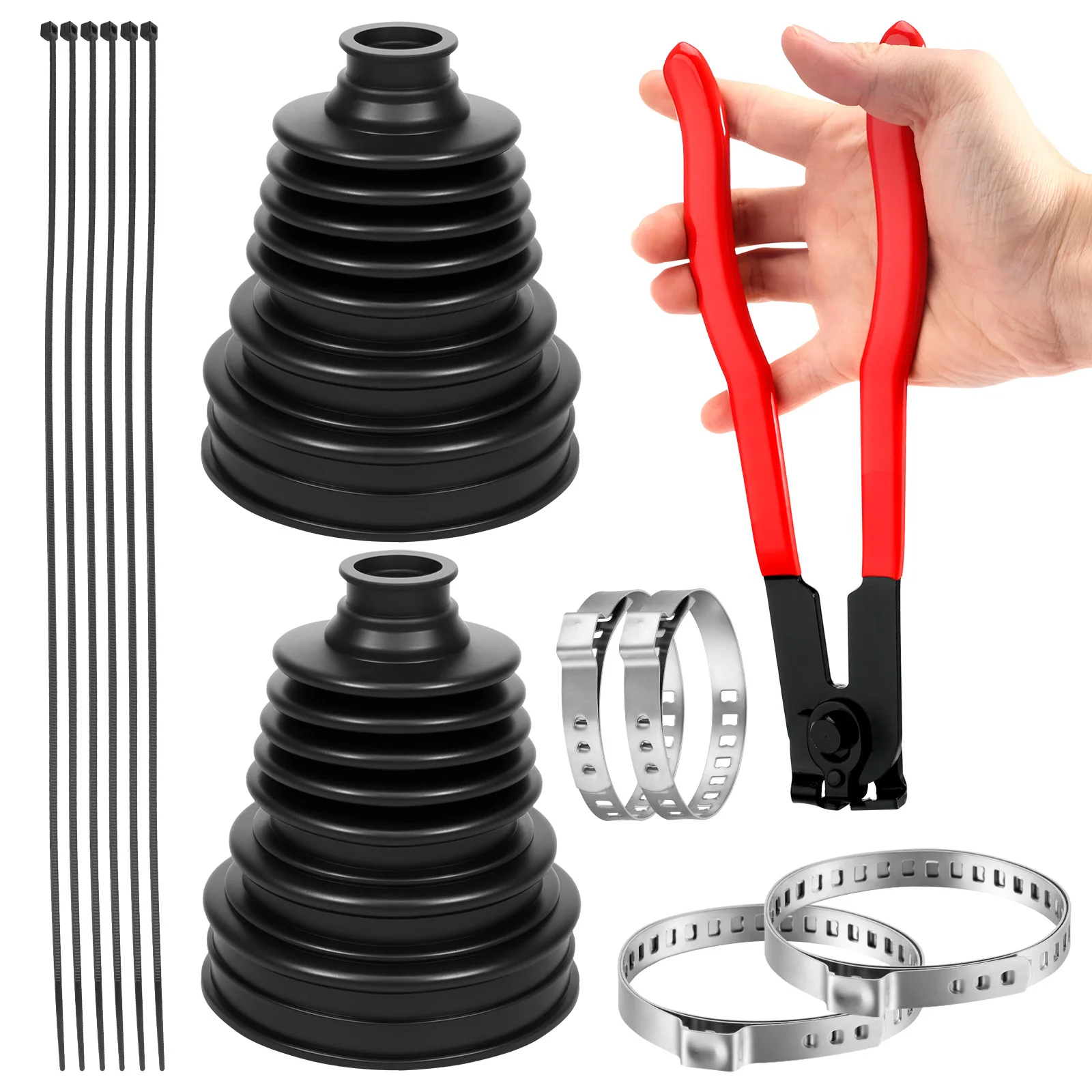 

Универсальный комплект для ремонта багажника CV, зажим для багажника ШРУС, антидеформационный комплект для ремонта пылезащитного чехла ШРУС для автомобиля, автомобиля