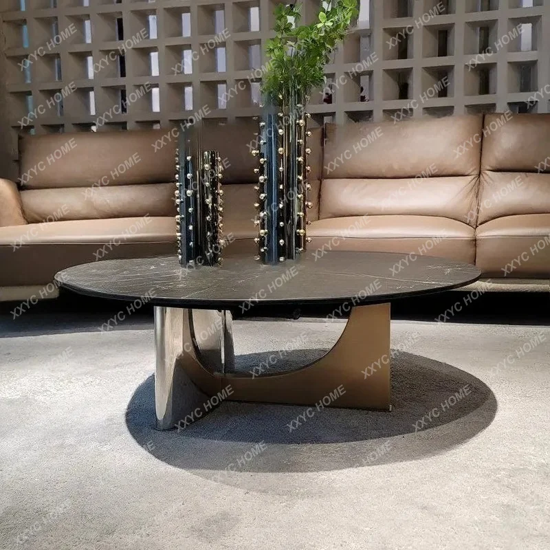 

minimalist marble coffee table combination living room household small apartment light luxury high sense