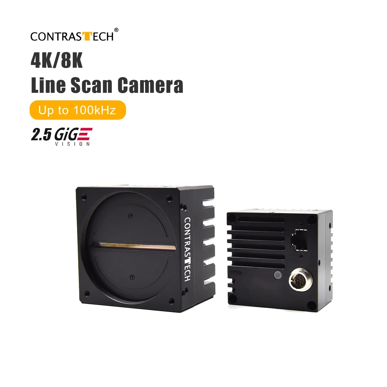 25 10GigE 16K ICapro Industrial Line Scan Camera 4K 8K Supports Sequence Strobe Function TDI Fiber Optic M72 For Fabric Inspecti