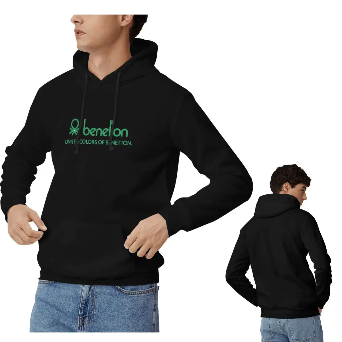 United Colors Of Benetton Hoodies Men Women Casual Pullover Sweatshirt Hip Hop Long Sleeve Hooded Autumn Winter