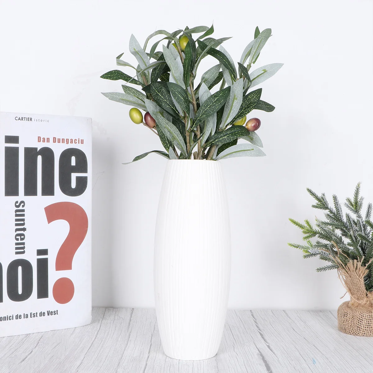 

2Pcs Simulation Olive Artificial Stem Decoration Rustic Style Home Wedding Flower Arrangement Supplies Fake Plant