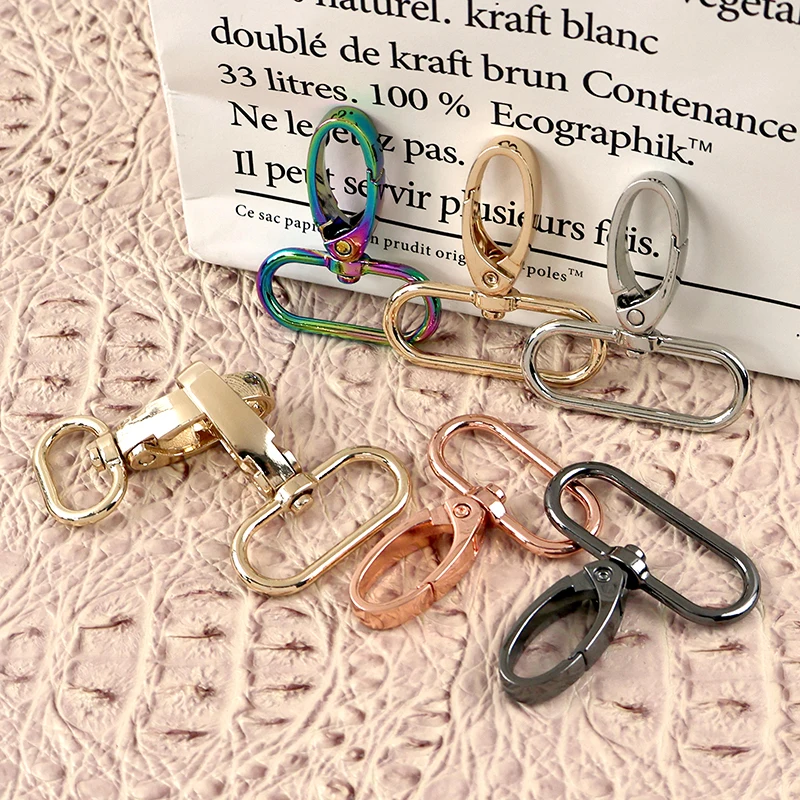 

50 шт. металлических пряжек для ремней 13-38 мм, поворотные карабины-лобстеры, крючки-защелки для сумок, ремней, аксессуары для ключей DIY