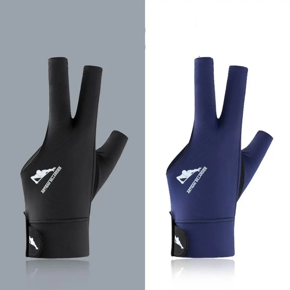 Anti-sweat Billiards Gloves Elasticity Wear-resistant Open 3 Fingers Gloves Non-slip Professional 3 Fingers Billiard Glove