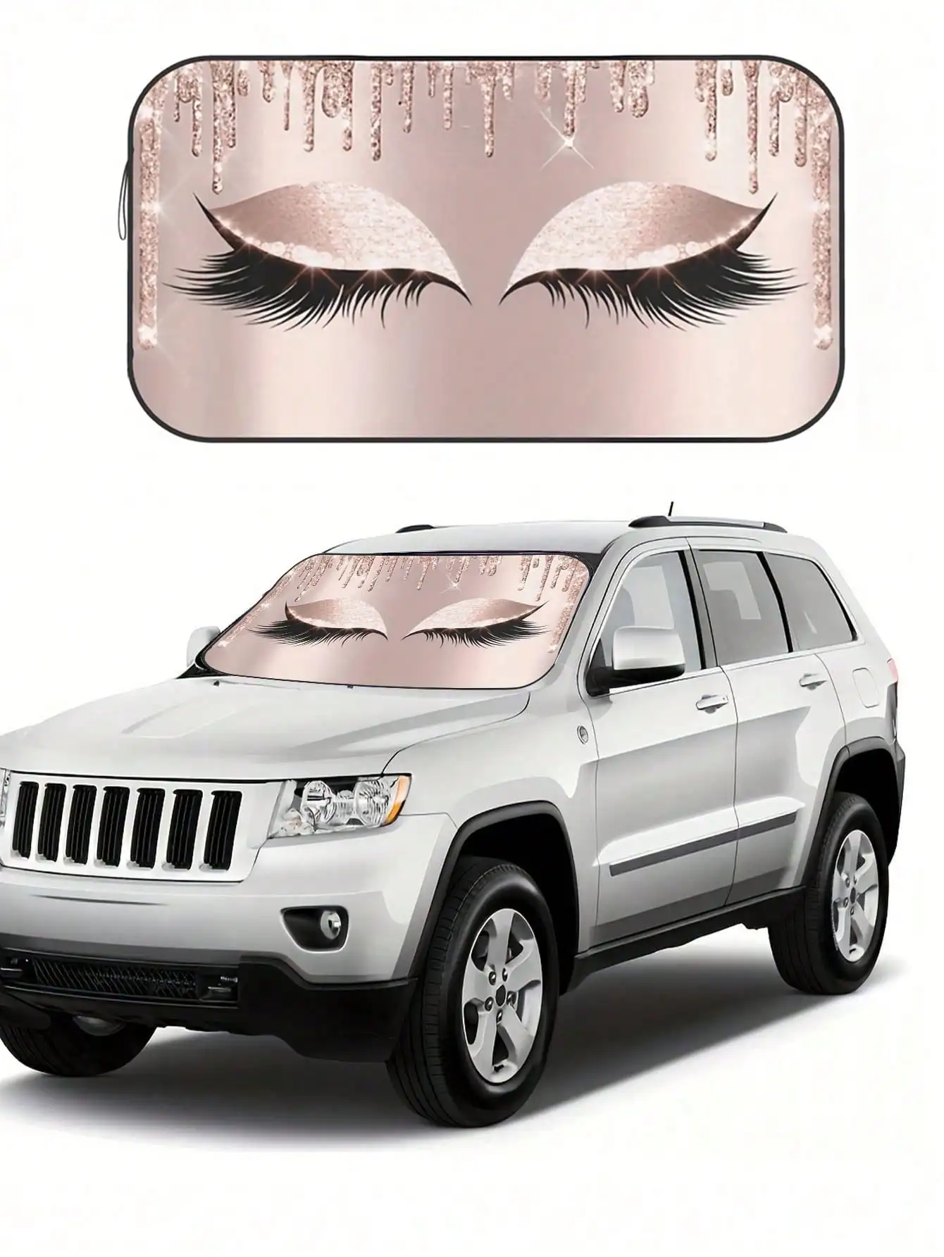 

1pc Foldable Car Windshield Sun Shade, Ultimate UV Protection For Car Interior, Fits Windshield Of Cars, SUVs, Trucks, Auto Accessories