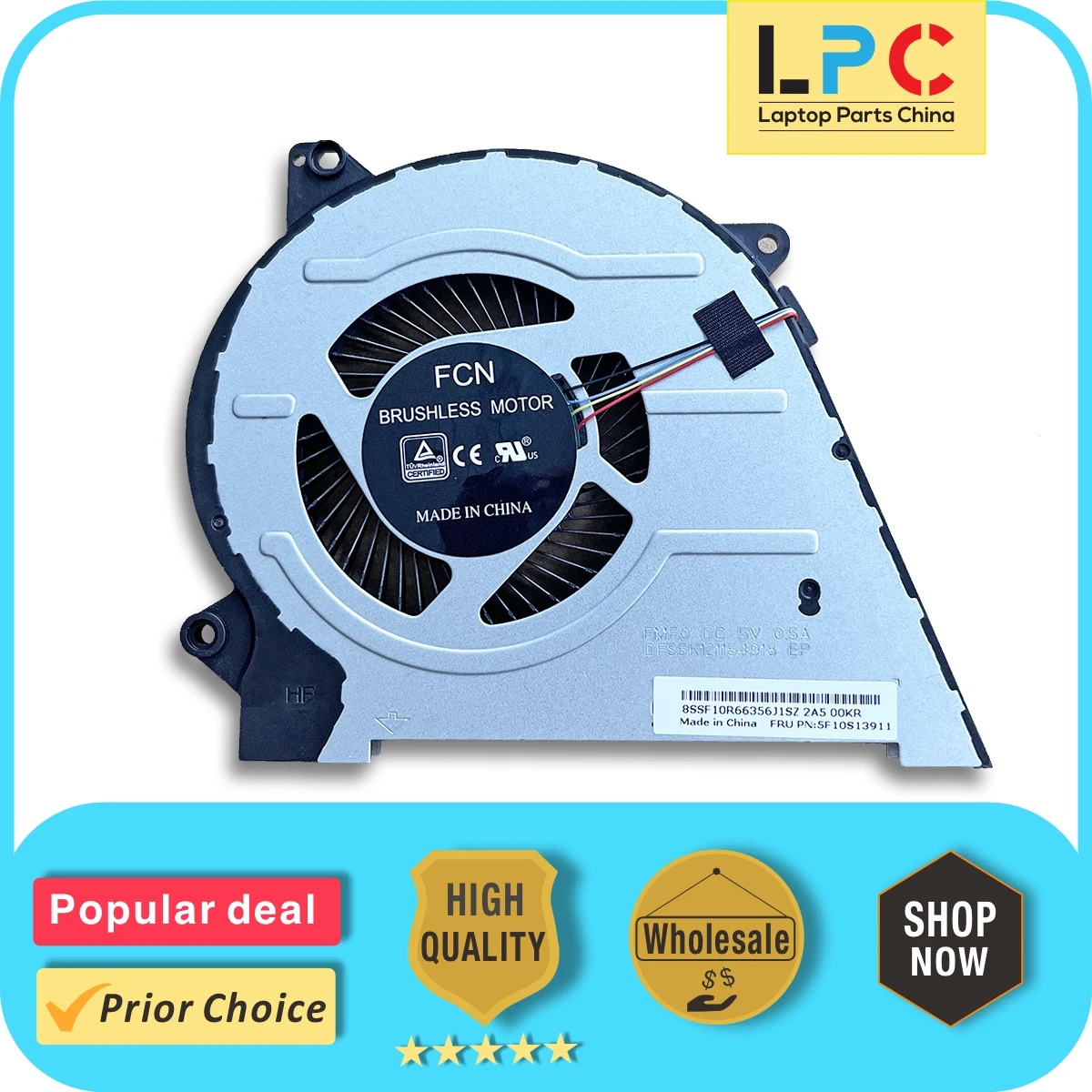For Lenovo IdeaPad Flex 5-14IIL05 C550-14 CPU Cooling Fan New Original Laptop Cooler Radiator Heat Sink DC 5V 0.5A 5F10S13911