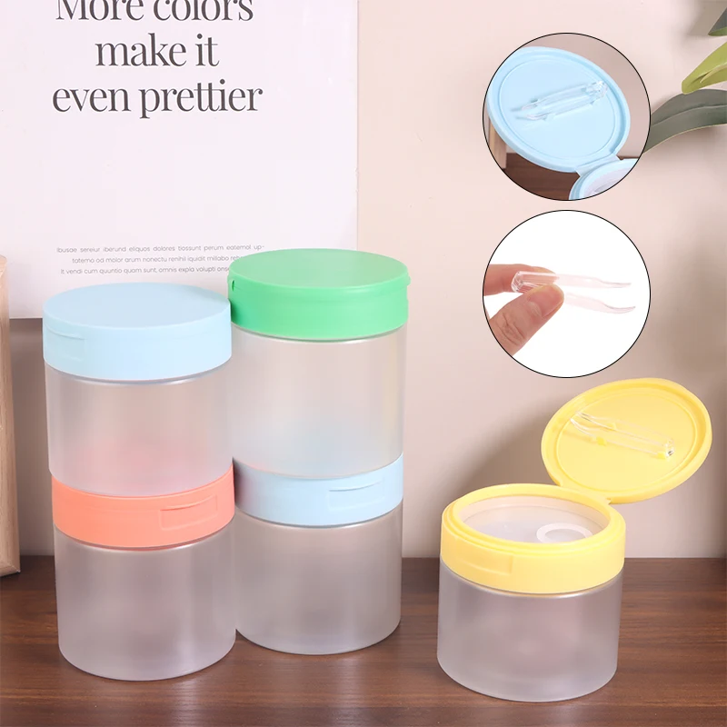 Reise tragbarer Kosmetikbehälter 1 Stück 250/300/350 ml Make-up-Entferner Baumwolle Cremetiegel mit Deckel für Körperlotion Peeling