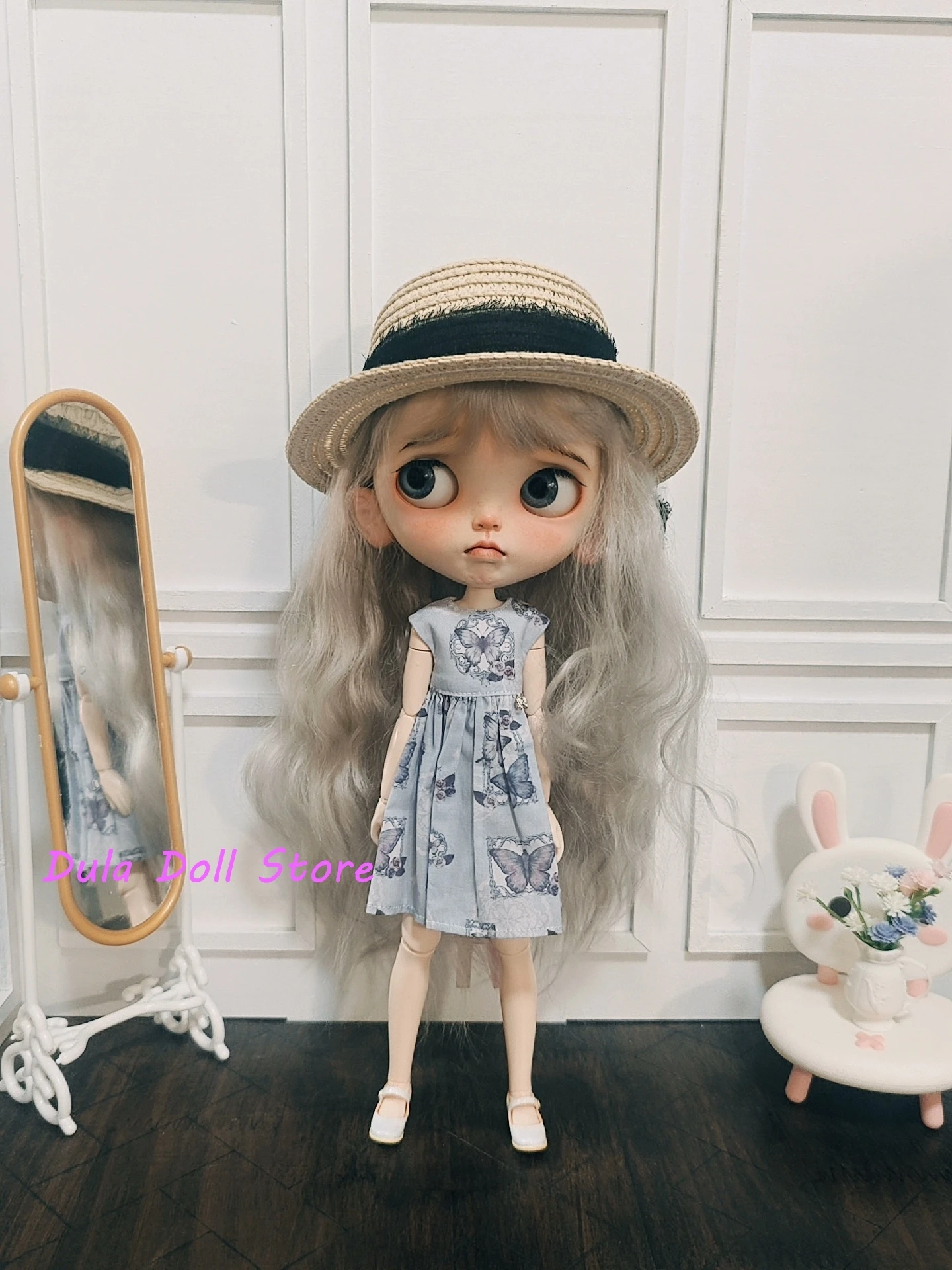 Roupas de boneca Dula vestido saia borboleta Blythe Qbaby ob24 ob22 Azone Licca ICY JerryB 1/6 Bjd Acessórios de boneca