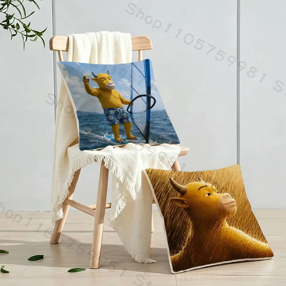 So Funny Chinese Film Niu Lai icons Cartoon Printing Pillowcase Customized Pillow Cover for Sofa Home Decor