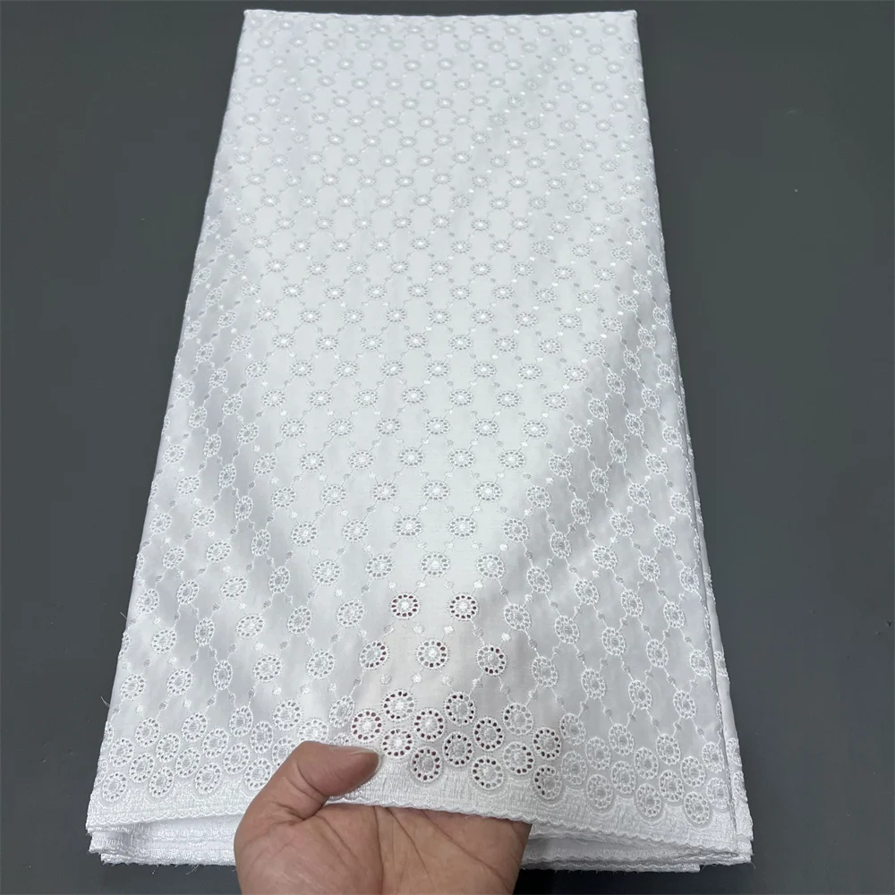 

Высококачественная африканская нигерийская тюлевая кружевная ткань с пайетками для пошива выпускных платьев, вышивка, гипюр, хлопок, 5 ярдов, hz1406