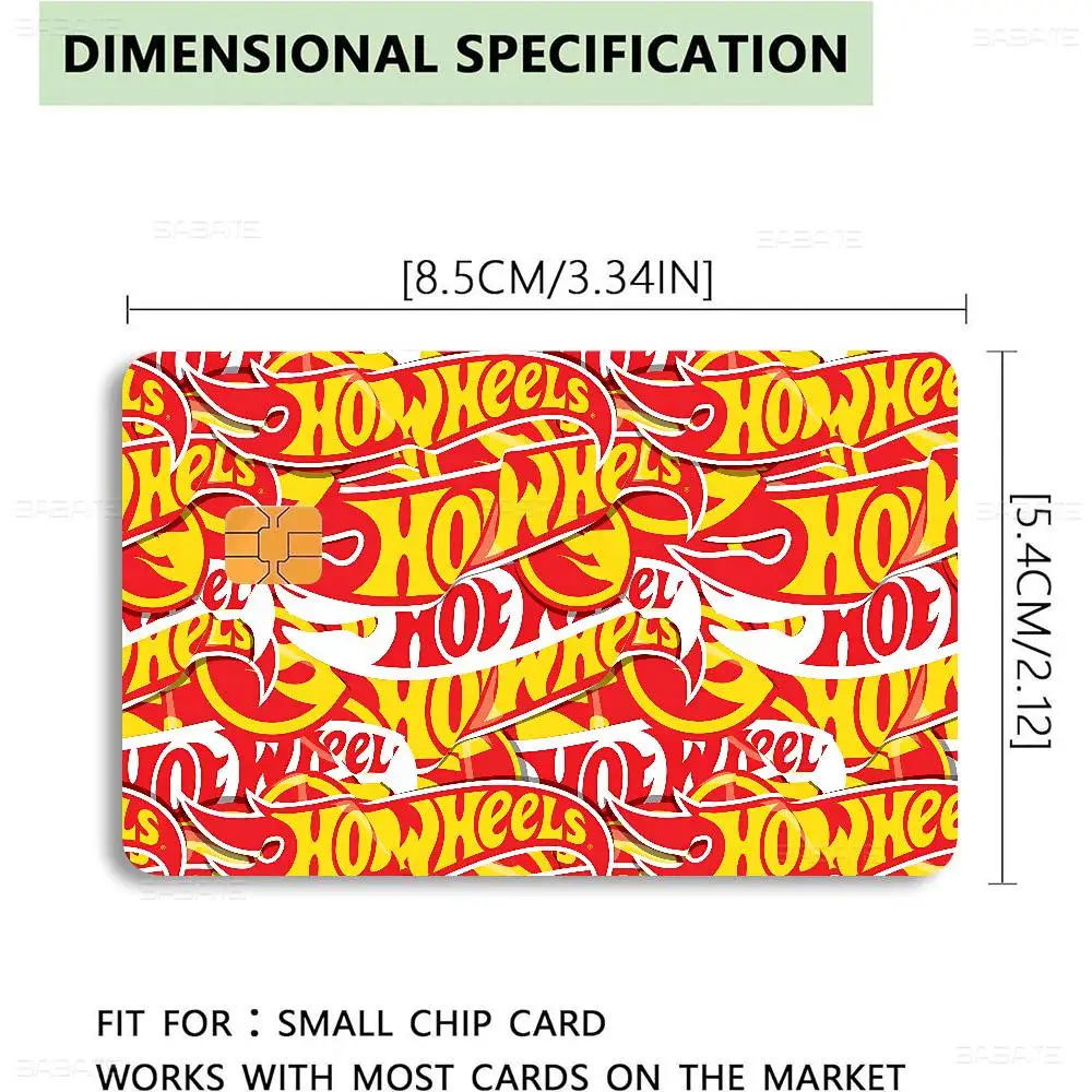H-Hot Wheels 100% رائجة البيع أمين الائتمان الخصم البنك بطاقة حافلة بطاقة فيلم الجلد ملصق #3