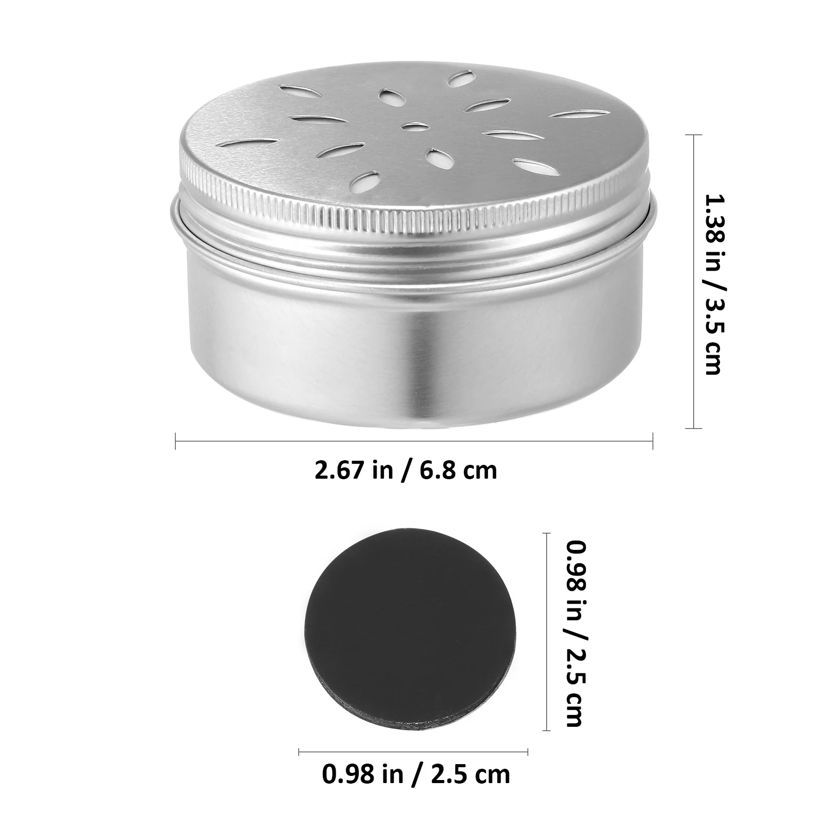 

1 set 10 Scent Training Holders 25x2mm Soft Magnetic Dots Aluminum Cover Dog Nose Containers for Pet Agility Training