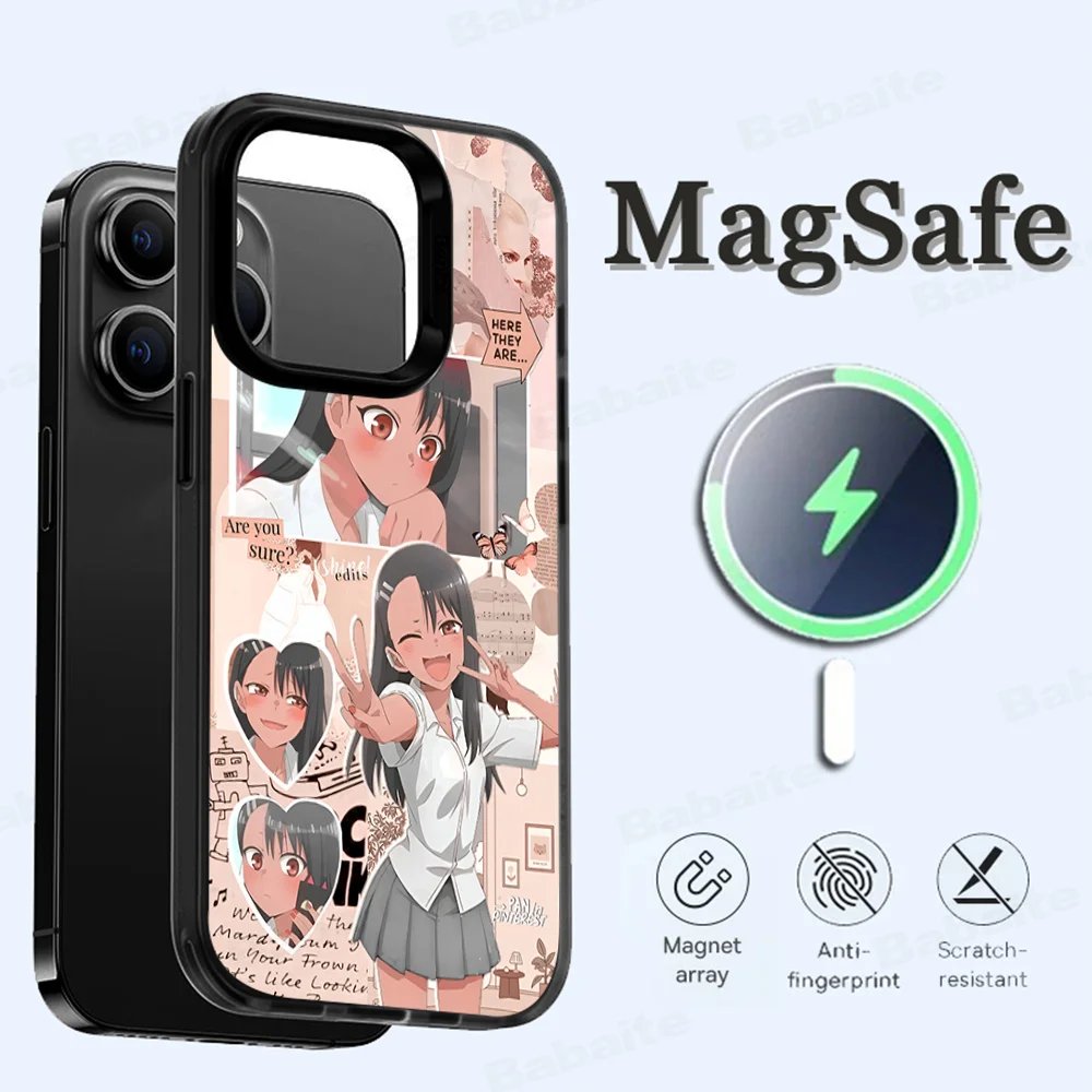 Anime Nagatoro San Phone Case Magnetic Case For IPhone 16 14 13 12 11 15 Pro Max Plus For Magsafe Wireless Charge Cover