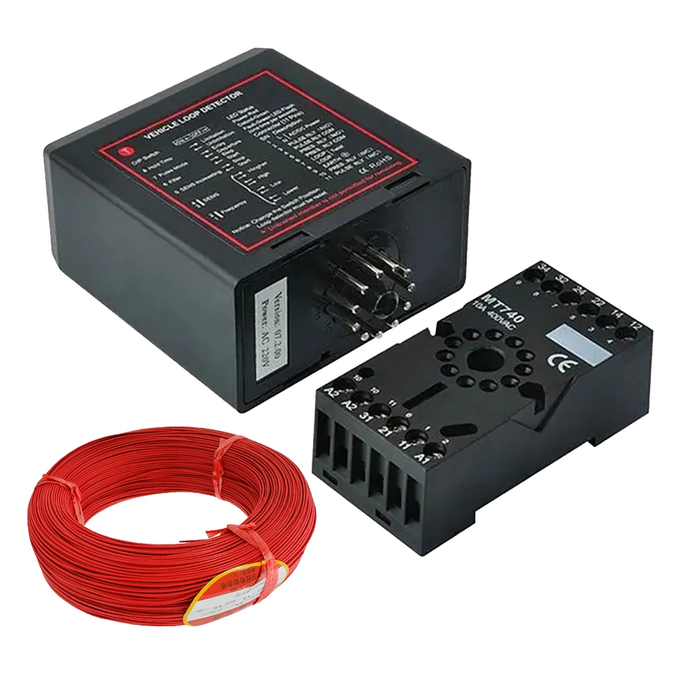 PD132 220v Vehicle Inductive Loop Detector Parking Lot Sliding Door Ppener Anti-smash Ground Sense Coil Loop Vehicle Detector