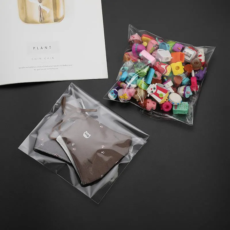 Self-adhesive Small Transparent Opp Plastic Bag Clothes Gift Packaging Self-adhesive Biscuit Candy Packaging Cellophane Bag